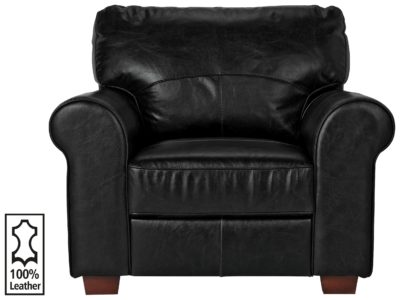 Heart of House - Salisbury - Leather Chair - Black